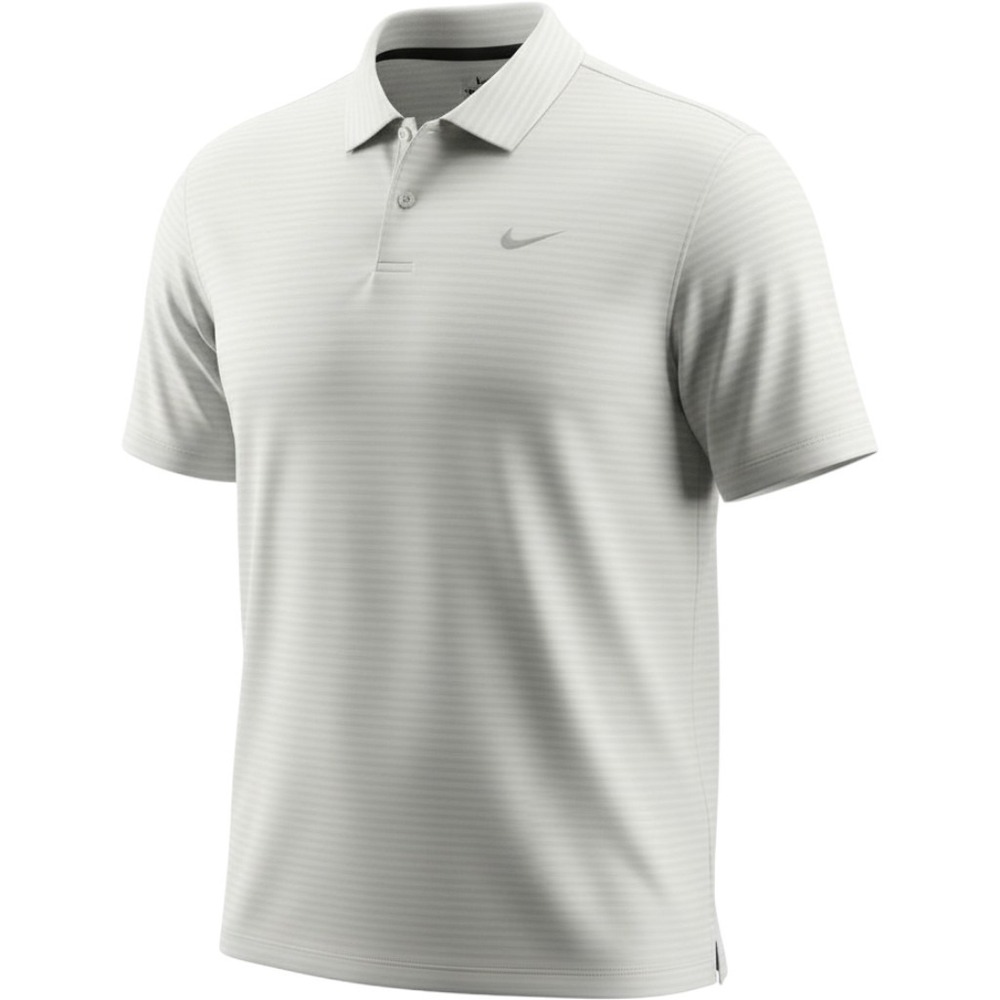 Nike ‎ Dri-FIT Golf Polo Shirt Mens XL White Grey Striped